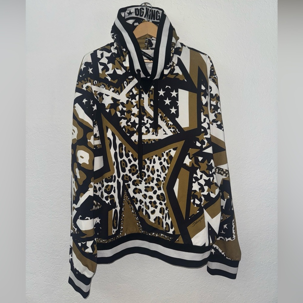 Dolce & Gabbana Millennials “DG KING” Men’s Jersey Hoodie Stars